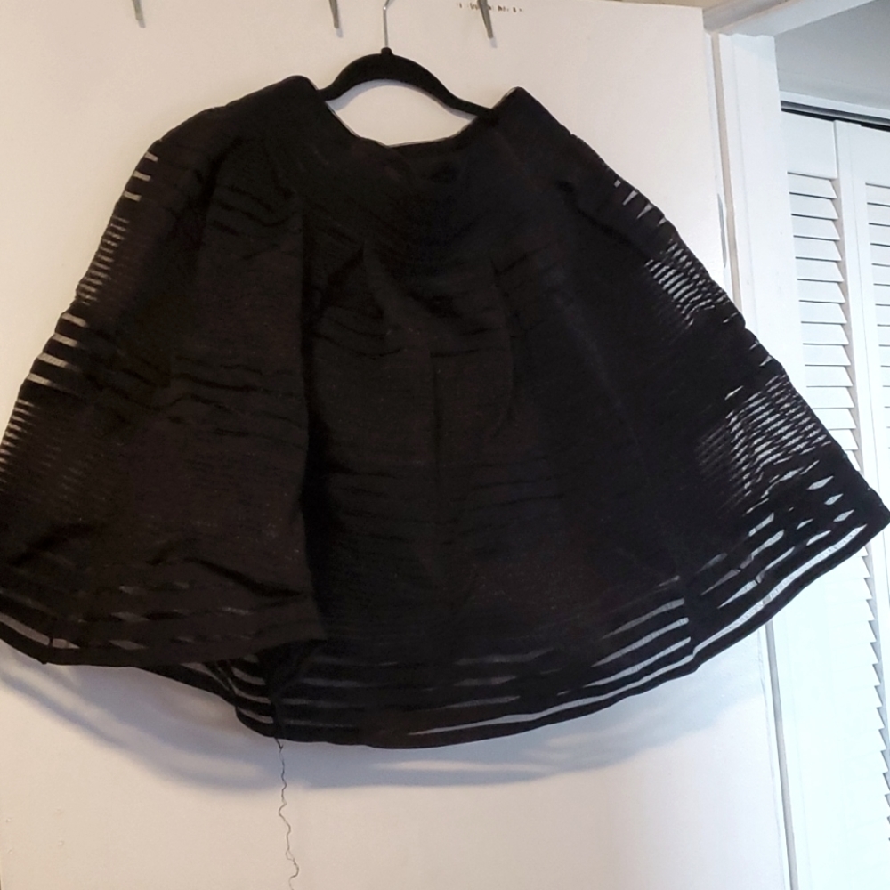 Black mini skirt